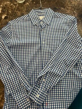 Crewcuts Blue and White Gingham Button-Down Shirt